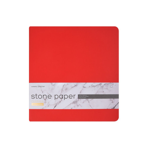 Еженедельник с каменной бумагой А5+ Carrara, красный Еженедельник с каменной бумагой А5+ Carrara, красный