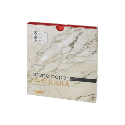 Еженедельник с каменной бумагой А5+ Carrara, красный Еженедельник с каменной бумагой А5+ Carrara, красный