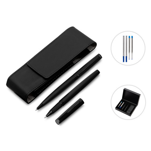 Подарочный набор ручек Dumas: ручка шариковая и роллер, 4 стержня (2 шариковых, 2 роллера), футляр Подарочный набор ручек Dumas: ручка шариковая и роллер, 4 стержня (2 шариковых, 2 роллера), футляр