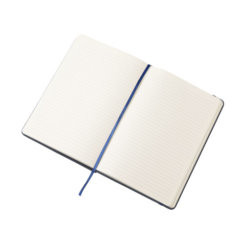 Набор блокнот А5 с магнитным держателем для ручки и подставкой для телефона и металлической шариковой ручкой NotaBene, темно-синий