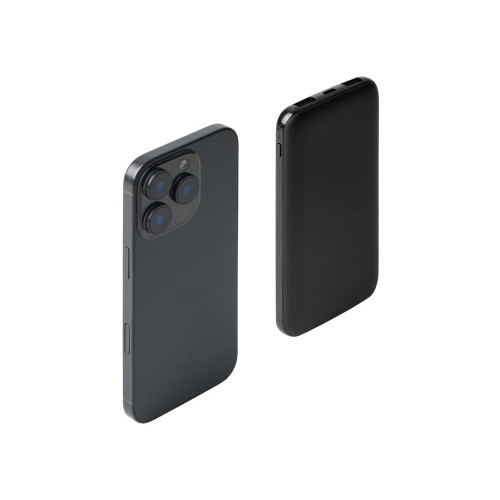 Набор из внешнего акуумулятора и универсального кабеля с подсветкой лого Reserve LED, 10000mAh, черный