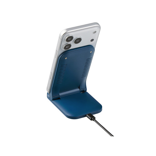Беспроводное зарядное устройство Foldy, 15 Вт, темно-синий