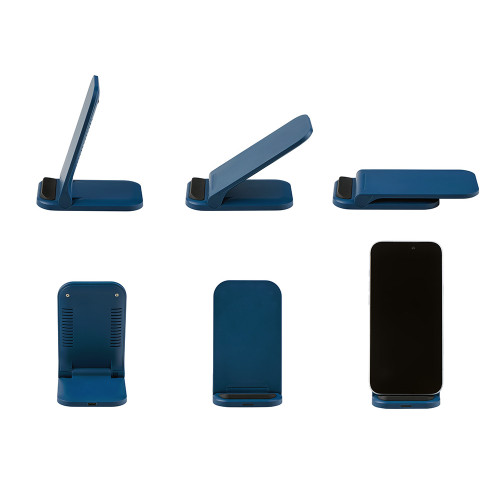 Беспроводное зарядное устройство Foldy, 15 Вт, темно-синий