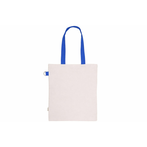 Сумка для покупокTopiс из переработанных материалов с наружным цветным карманом, синий