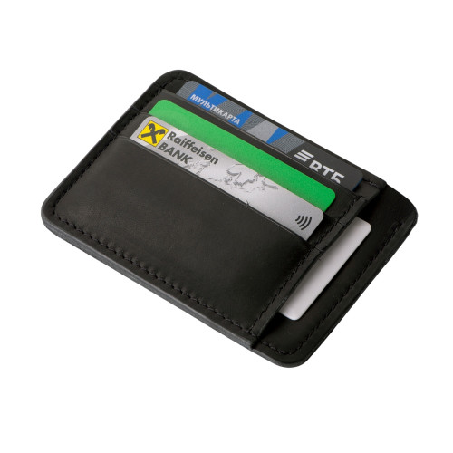 Картхолдер кожаный для автодокументов, черный Картхолдер кожаный для автодокументов, черный