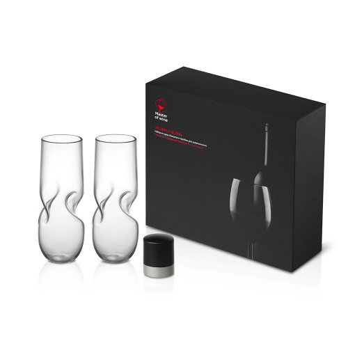 Набор из двух бокалов и пробки для шампанского Bubbly Bliss