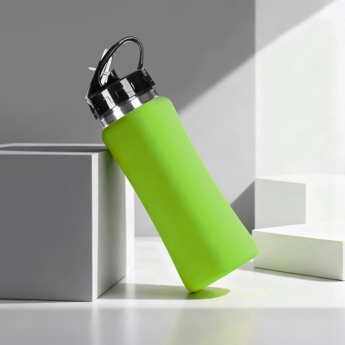 Подарочный набор с бутылкой для воды и повербанком С1, 5000 mAh, зеленое яблоко Подарочный набор с бутылкой для воды и повербанком С1, 5000 mAh, зеленое яблоко