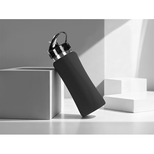 Подарочный набор с бутылкой для воды и повербанком С2, 10000 mAh, черный Подарочный набор с бутылкой для воды и повербанком С2, 10000 mAh, черный