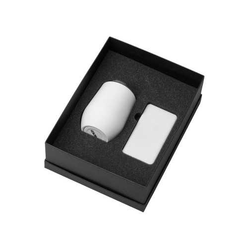 Подарочный набор с термокружкой и повербанком С1, 5000 mAh, белый