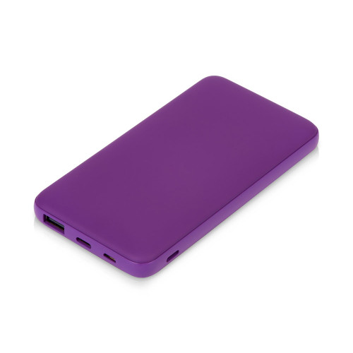 Подарочный набор с термокружкой и повербанком С2, 10000 mAh, фиолетовый