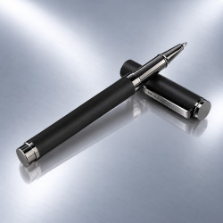 Ручка металлическая шариковая Venezia Pragmatico софт-тач,черный