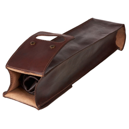 Набор: фартук из натуральной кожи в тубусе, черный с рыжими ремнями Набор: фартук из натуральной кожи в тубусе, черный с рыжими ремнями