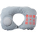 Подушка под шею с помпой Push, серый (термотрансфер)