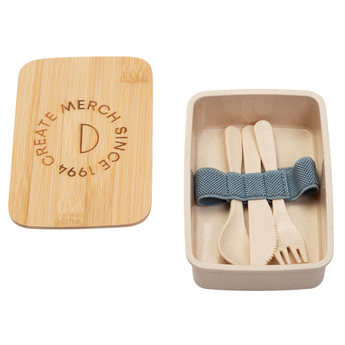 Ланчбокс Lunch с крышкой, бежевый (гравировка) Ланчбокс Lunch с крышкой, бежевый (гравировка)