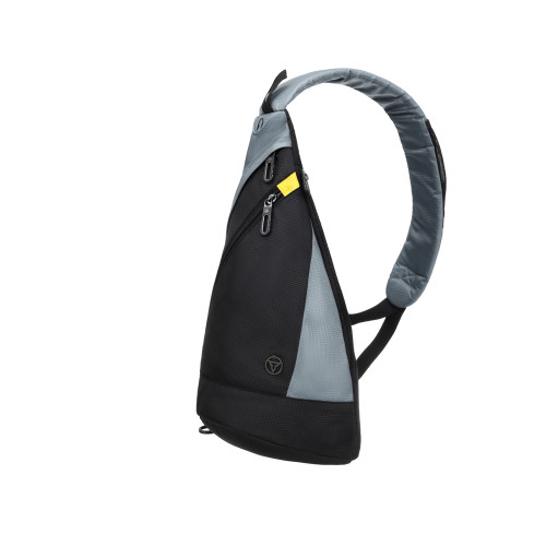 Рюкзак TORBER с одним плечевым ремнем, черный/серый, полиэстер/добби, 25x15x45 см, 7 л Рюкзак TORBER с одним плечевым ремнем, черный/серый, полиэстер/добби, 25x15x45 см, 7 л