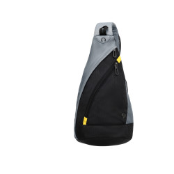 Рюкзак TORBER с одним плечевым ремнем, черный/серый, полиэстер/добби, 25x15x45 см, 7 л