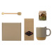 Подарочный набор с кружкой, медом и ложкой для меда, бежевый Подарочный набор с кружкой, медом и ложкой для меда, бежевый