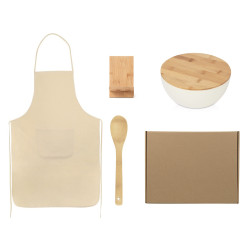 Подарочный набор с салатником, фартуком и подставкой