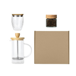 Подарочный набор с френчпрессом, стаканом и чаем