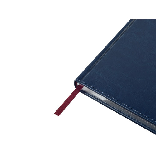 Ежедневник недатированный А5 Sidney Nebraska, синий (серебряный обрез, серебряные уголки)