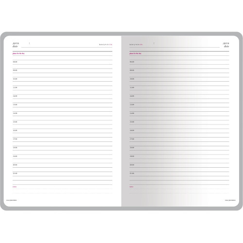 Ежедневник недатированный А5 Sidney Nebraska, синий (серебряный обрез, серебряные уголки)