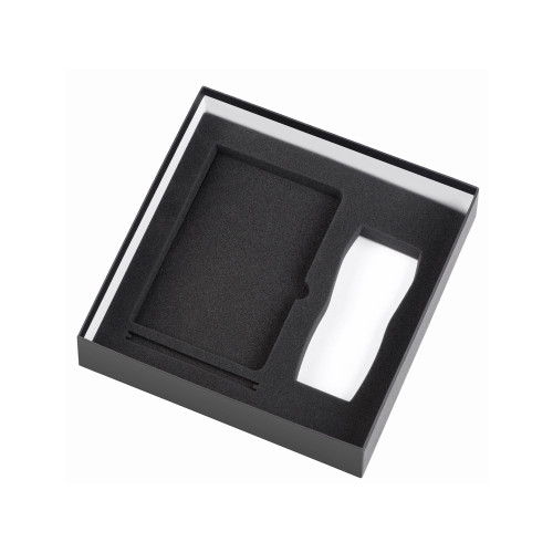 Подарочный набор с блокнотом С1, металлической ручкой и термокружкой, серый