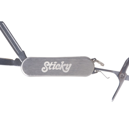 Мультитул-складной нож 3-в-1, металлик (гравировка)