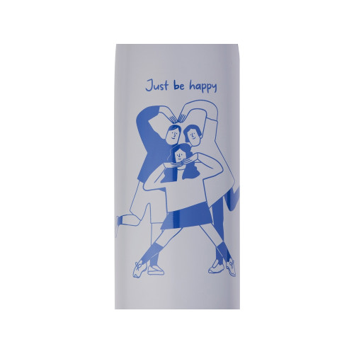 Стальная бутылка Rely, 650 мл, серый (трафаретная печать круговая)