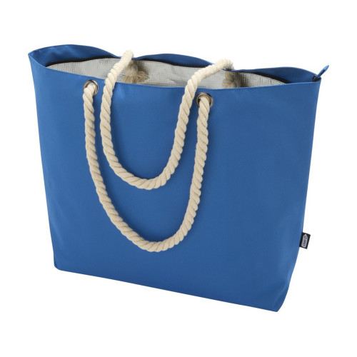 Panama пляжная эко-сумка-холодильник из переработанного материала, с ручками-шнурками 23L, ярко-синий Panama пляжная эко-сумка-холодильник из переработанного материала, с ручками-шнурками 23L, ярко-синий