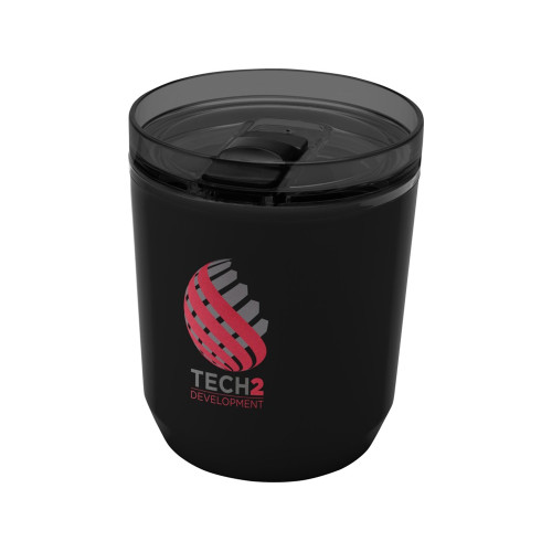 Hudson кружка из переработанного пластика с двойными стенками объемом 180 мл, сплошной черный