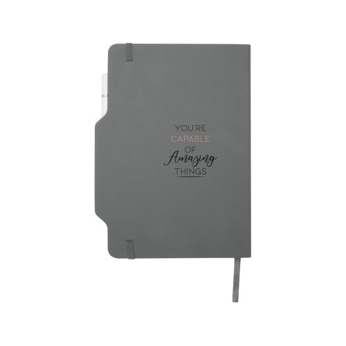 Nexus блокнот формата А5 в твердой обложке с ручкой и карандашом - Серый Nexus блокнот формата А5 в твердой обложке с ручкой и карандашом - Серый