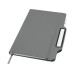 Nexus блокнот формата А5 в твердой обложке с ручкой и карандашом - Серый Nexus блокнот формата А5 в твердой обложке с ручкой и карандашом - Серый