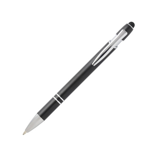 Kish шариковая ручка с серебристой отделкой - сплошной черный (синие чернила)