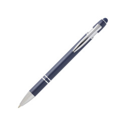 Kish шариковая ручка с серебристой отделкой - Темно - синий (черные чернила)