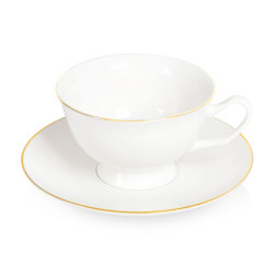 Чайная пара с золотой каймой, 200мл