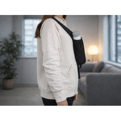 Сумка-слинг Nomad на одно плечо из водостойкого переработанного пластика, черный Сумка-слинг Nomad на одно плечо из водостойкого переработанного пластика, черный