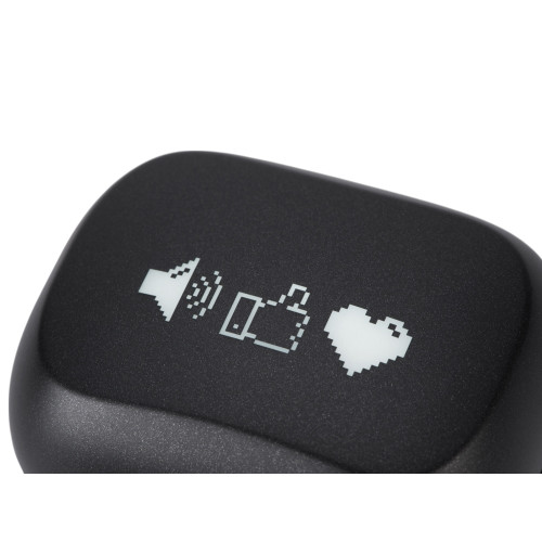 Беспроводные наушники с шумоподавлением c подсветкой лого Lites, черные (гравировка) Беспроводные наушники с шумоподавлением c подсветкой лого Lites, черные (гравировка)