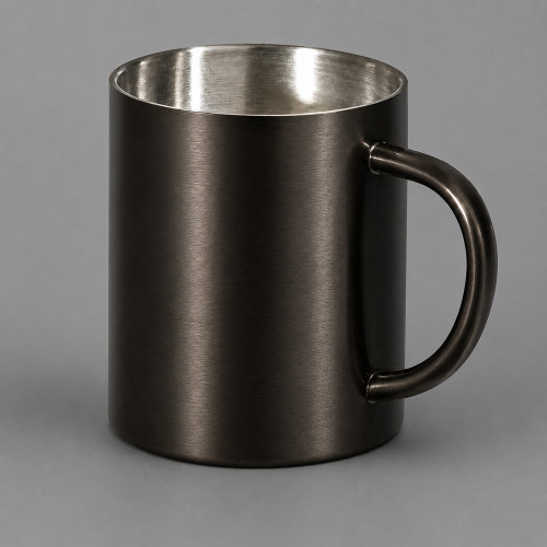 Стальная кружка с двойными стенками Altai, gun metal Стальная кружка с двойными стенками Altai, gun metal