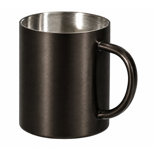 Стальная кружка с двойными стенками Altai, gun metal Стальная кружка с двойными стенками Altai, gun metal