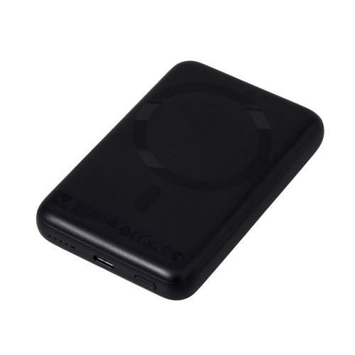 Магнитный внешний беспроводной аккумулятор Polarix, QC/PD, 10000 мАч, черный