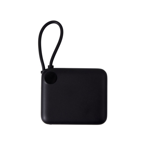 Внешний аккумулятор со встроенным кабелем Liri, QC/PD, 10000 мАч, черный