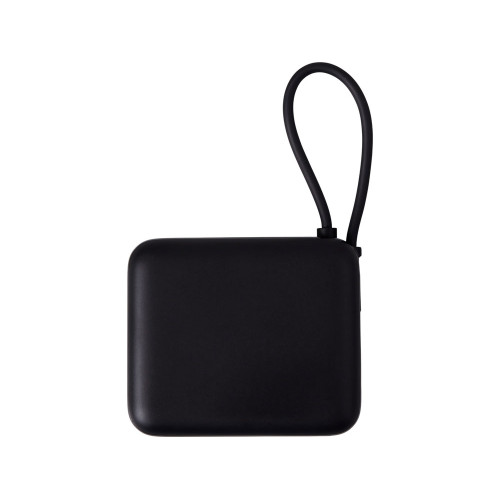 Внешний аккумулятор со встроенным кабелем Liri, QC/PD, 10000 мАч, черный