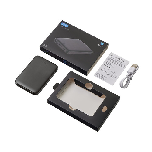 Внешний аккумулятор Simp, 5000 мАч, черный Внешний аккумулятор Simp, 5000 мАч, черный