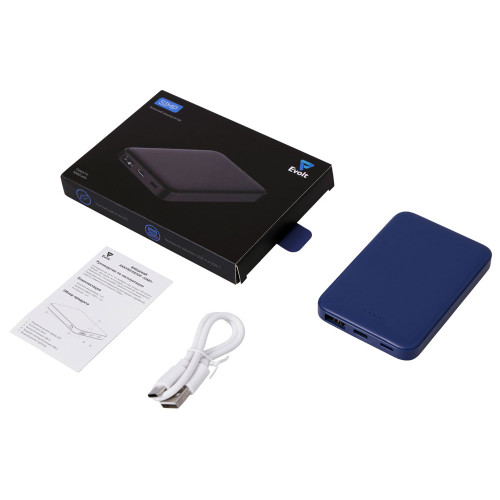 Внешний аккумулятор Simp, 5000 мАч, темно-синий