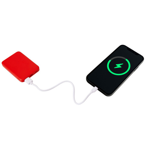 Внешний аккумулятор Simp, 5000 мАч, красный Внешний аккумулятор Simp, 5000 мАч, красный