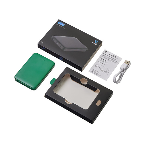 Внешний аккумулятор Simp, 5000 мАч, зеленый Внешний аккумулятор Simp, 5000 мАч, зеленый