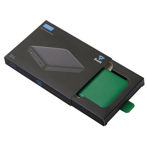 Внешний аккумулятор Simp, 5000 мАч, зеленый Внешний аккумулятор Simp, 5000 мАч, зеленый