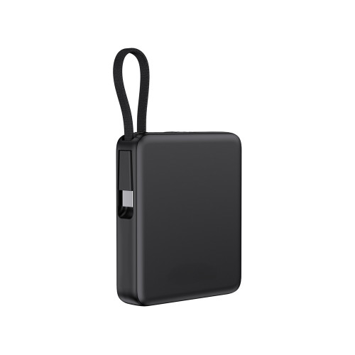 Внешний аккумулятор с подсветкой лого Nex, 5000 мАч, черный