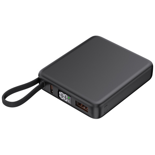 Внешний аккумулятор с подсветкой лого Nex, 5000 мАч, черный