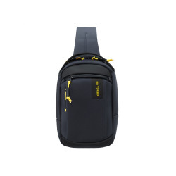 Рюкзак TORBER ВОЯЖ на одно плечо, серый, полиэстер 900D, 20х10х30 см, 5 л